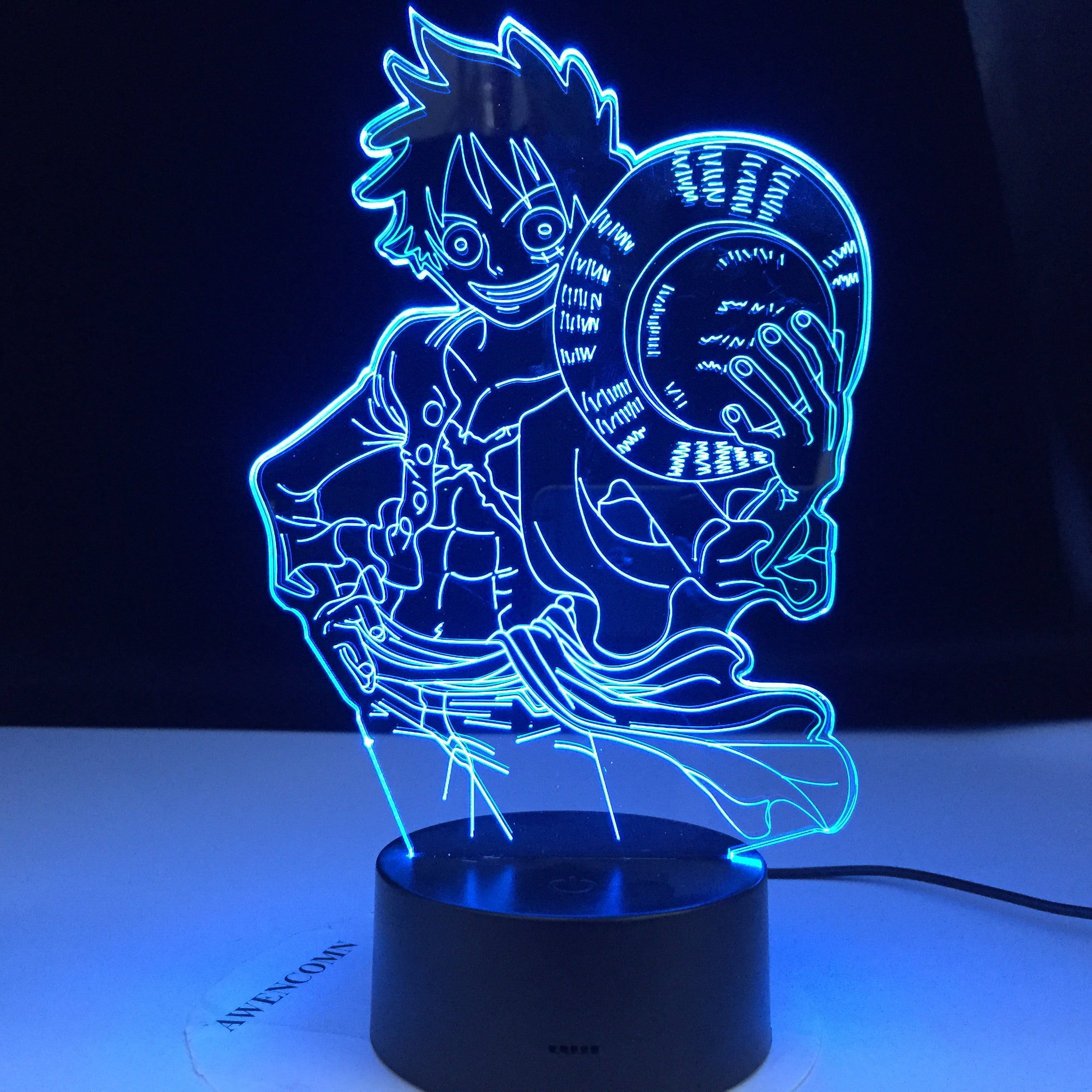 One Piece Luffy Figure 3D Lamp Anime Table Lamp USB Color Changing luminaria Child Sleeping LED Night light Boy Birthday Gift