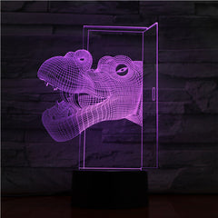 Hippo Head 3D LED Lamp USB Touch Remote Night Light Creative Animal Lamparas Home Bar Party Cool Table Beside Decoration 1512