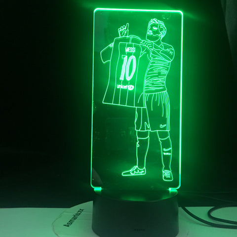 Messi Football Star 10 Figure Led Night Light for Home Room Decoration Nightlight Something about Football Gift Table 3d Lamp