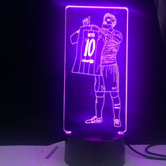 Messi Football Star 10 Figure Led Night Light for Home Room Decoration Nightlight Something about Football Gift Table 3d Lamp
