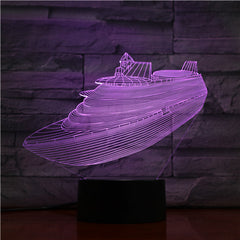 Boat 1 - 3D Optical Illusion LED Lamp Hologram