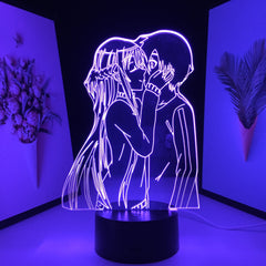 Sword Art Online Anime 3D Lamp Asuna Kirito for Birthday Gifts Table Lamp Bedroom Decor Bedside Nightlight Manga LED