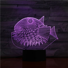 Puffer Fish 3D Night Lights 3D USB LED Lamp Animal 7 Colors Changing Desk Table Lamp Home Decor For kids Friend Gift 1457