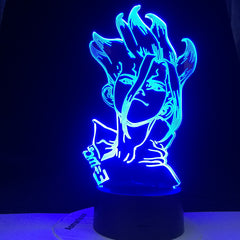 Dr Stone Figure Anime Table 3d Lamp for Kids Child Bedroom Decor Nightlight Manga Gift for Him Acrylic Led Night Light Lamp