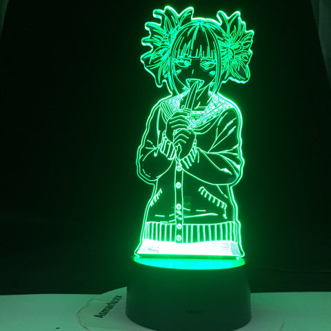 Academia Toga Himiko Figure Led Night Light Gift for Kids Bedroom Decoration Nightlight Bedside Table 3d Lamp Battery My Hero
