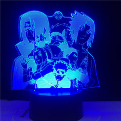 Naruto Hayato Sasuke Sakura Figure Nightlight for Kids Bedroom Decoration Cool Led Table Lamp Anime Gift for Him LED Night Light
