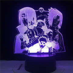 Naruto Hayato Sasuke Sakura Figure Nightlight for Kids Bedroom Decoration Cool Led Table Lamp Anime Gift for Him LED Night Light