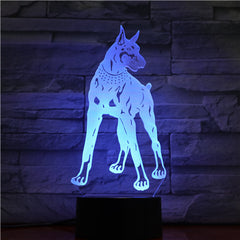 3D Dog Colorful Table Lamp Touch Control 7 Color Changing Acrylic Baby Night Light USB Decorative Kids Christmas Gifts 1419
