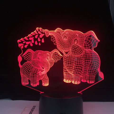 Touch Led Lamp 3D Night Light Elephant Series 7/16 Colors Change LED Table Desk Lamp Kids Christma Gift Home Decoration D30