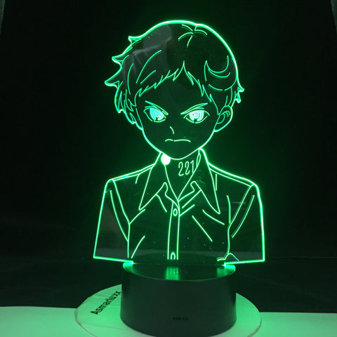 The Promised Neverland Led Night Light for Home Room Decor Kids Child Nightlight Bedside Desk Lamp Emma Figure Japanese Manga