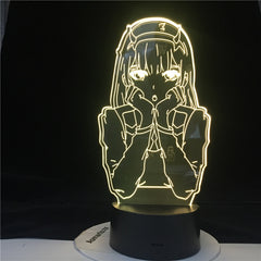 Zero Two Figure Nightlight Kids Child Girls Anime 3d Lamp Bedroom Decor Light Manga Gift Night Light Lamp Darling In The Franxx
