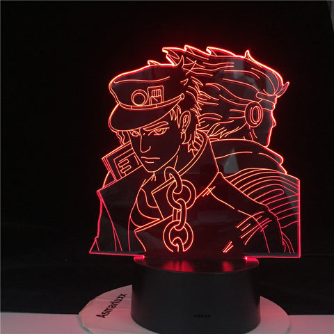 JOTARO STAR PLATINUM LED ANIME 3d LAMP JOJO'S BIZARRE ADVENTURE Led Night Light Touch Sensor Colorful Nightlight for Home Decor