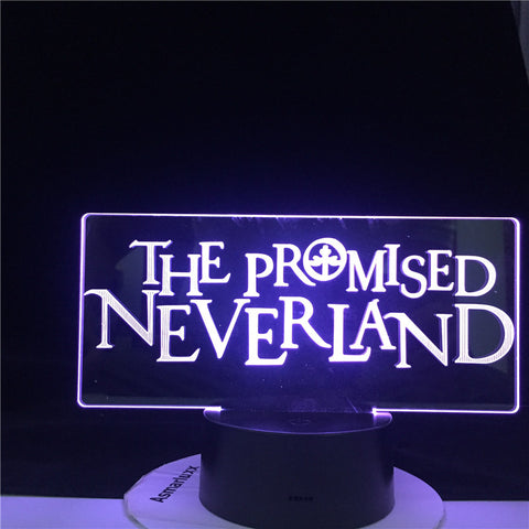 THE PROMISED NEVERLAND LOGO LED ANIME LAMP Led Night Light Touch Colorful Nightlight for Home Decor 16 Colors Remote Control