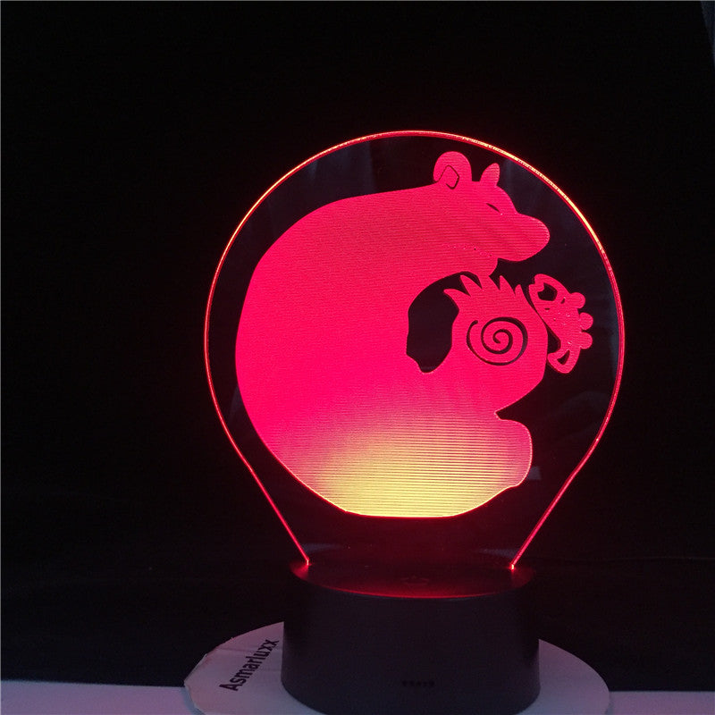 KING GRIZZLY BEAR SLOTH LED ANIME LAMP THE SEVEN DEADLY Manga Gift Anime 3d Lamp Night Light Lamp Otaku Gift Fast Dropshipping