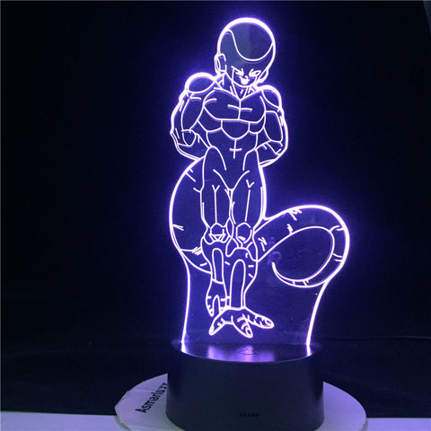 FRIEZA 3d LED ANIME LAMP DRAGON BALL Z SUPER Figure Acrylic Led Night Light for Kids Bedroom Decor Nightlight 3d Illusion Light