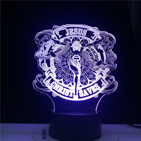 Jesus Figure Character 3d Table Lamp for Children Bedroon Decoration Led Remote Control Night Light Table LED Light