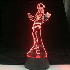 Nico Robin Anime ONE PIECE 7 Colors Change 3d Led Night Light Children Birthday Gift Toy Party Atmosphere Remote Base Table Lam