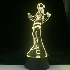 Nico Robin Anime ONE PIECE 7 Colors Change 3d Led Night Light Children Birthday Gift Toy Party Atmosphere Remote Base Table Lam