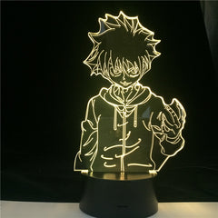 Killua Zoldyck Speed Skills 3D Led Illusion USB Touch Night Light Fans room Decor Lamp Xmas Anime light Gift Factory Supply