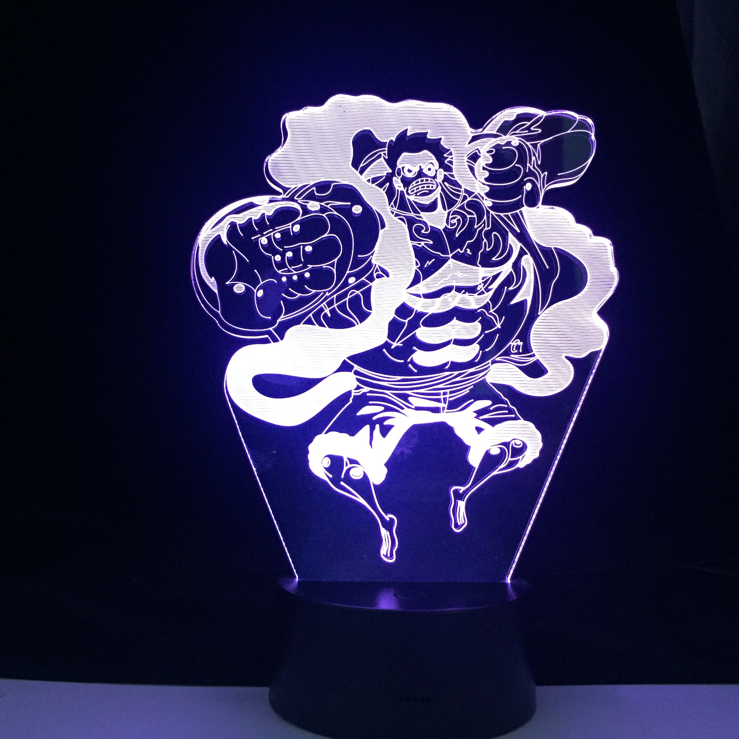 Gear Fourth Figure One Piece Luffy 3D Led Light Home Decor 7 Color Changing Kids Children Holiday Gift Remote Control Gift