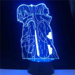 Naruto Uchiha Itachi Action Figure 3D Optical Illusion LED Table Lamp for Boy Bedroom Decor Gifts Light Dropshipping Best Top