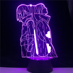 Naruto Uchiha Itachi Action Figure 3D Optical Illusion LED Table Lamp for Boy Bedroom Decor Gifts Light Dropshipping Best Top