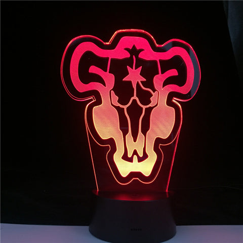 Led 3d Bull Skull Night Light Family Home Party Decoration for Children Birthday Halloween Gift Uniques Lamp Home Decor