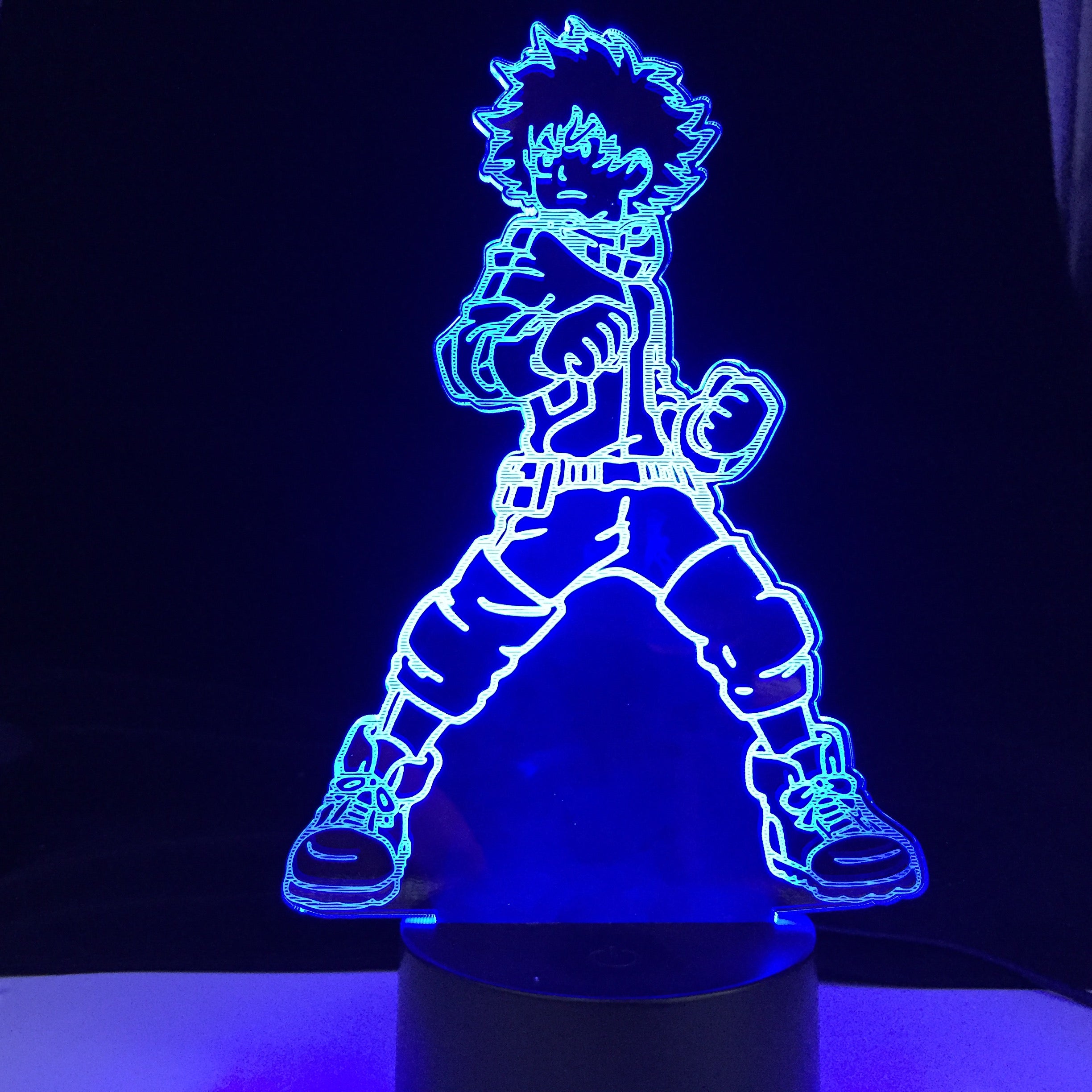 3D Lamp Izuku Midoriya Figure Kids Bedroom Nightlight Led Touch Sensor Room Lighting Anime My Hero Academia Gift Led Night Light