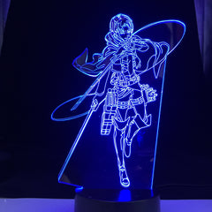 Anime 3d Lamp Attack on Titan Levi Ackerman light for Bedroom Decoration Kids Gift Attack on Titan LED Night Light Levi