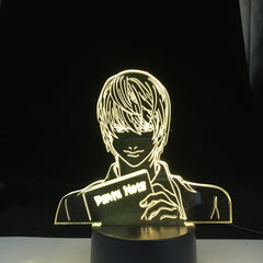 Yagami Light Figure Acrylic LED Night Light Anime Gift Death Note Lamp for Kid Bedroom Decor Lighting Childrens Room Nightlight