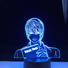 Yagami Light Figure Acrylic LED Night Light Anime Gift Death Note Lamp for Kid Bedroom Decor Lighting Childrens Room Nightlight