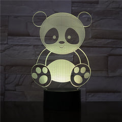 Cute Panda 3D Night Light Creative Electric 3D Night Lamp 7 Color changing USB touch Table Lamp For Kid's BirthGift 3201