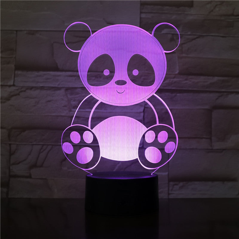 Cute Panda 3D Night Light Creative Electric 3D Night Lamp 7 Color changing USB touch Table Lamp For Kid's BirthGift 3201