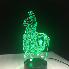 New 3D Lamp Alpaca Llama Nightlight Mood Lamp 7 Color Change Light Crack Base for Birthday Gifts Toys Kids Night Lights 1906