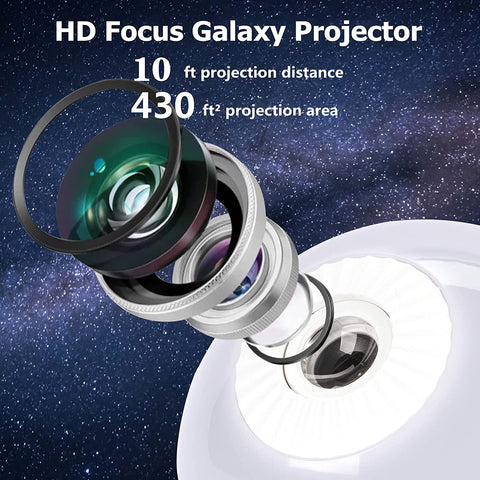 Planetarium Projection Decor Adjustable Focal Length Galaxy Projector 3d Lamp Star Projector Night Lights With Bluetooth Music