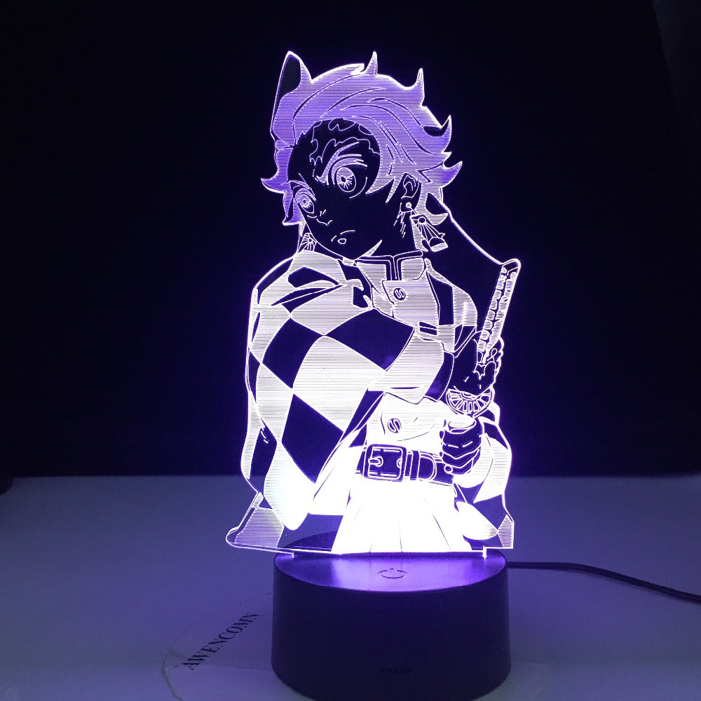 Kimetsu No Yaiba Nezuko Kamado Figure Led Night Light for Bedroom Decor Nightlight Kids Child Table 3d Lamp Gift